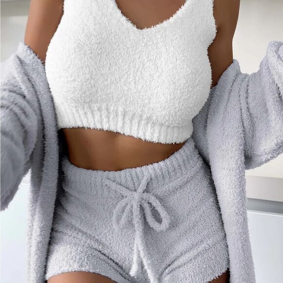 MISSCOSY Cosy Knit Set (3 Pieces) - Gray Multiple Sizes NWT in Packaging - Picture 1 of 13